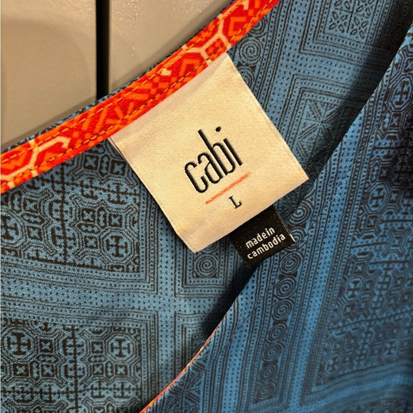 CABI SHOULDER TIE NOMAD PRINT TOP - Large - Picture 3 of 5